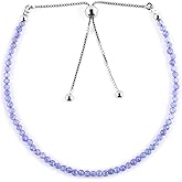 OdrillionGems Gemstones Bolo Bracelet 925 Sterling Silver Faceted Rounds Beads Handmade Minimalist Jewelry Healing Crystals Adjustable Slider Wedding Women Gifts