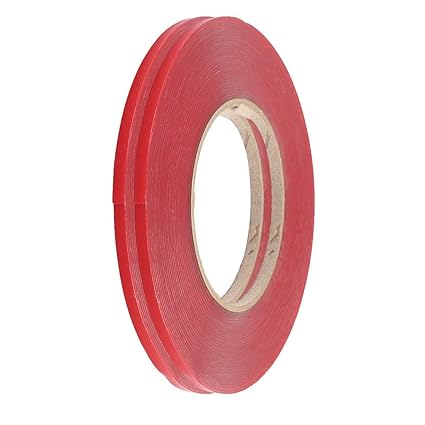 SLB Works 2Pcs 5mm Width 10M Length Double Sided Adhesive Tape Red for Cell Phone Repair