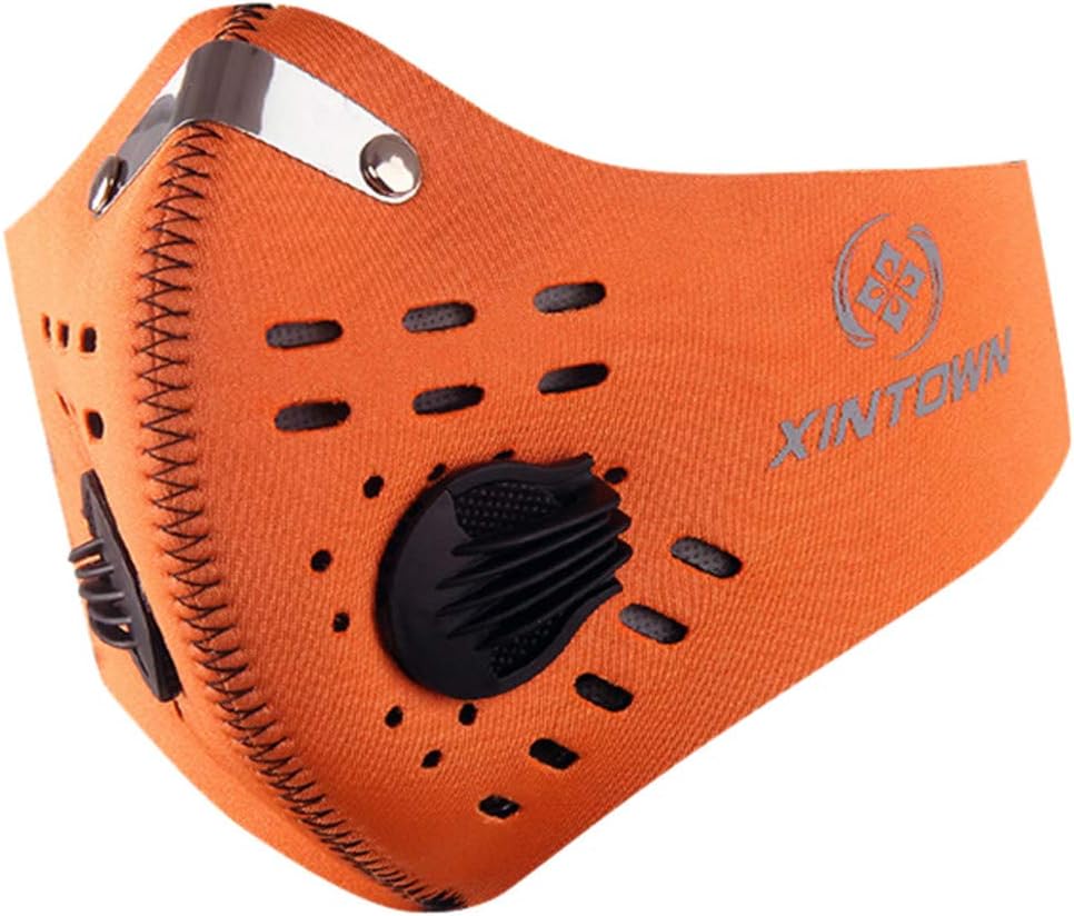PM2.5 Reusable Face Másk w/Breather Valve Filters for Adults,Anti Dust Dustproof Windproof Foggy Haze Pollution Face Másk Máscara 口罩 Mouth Protection for Bike Outdoor Activities