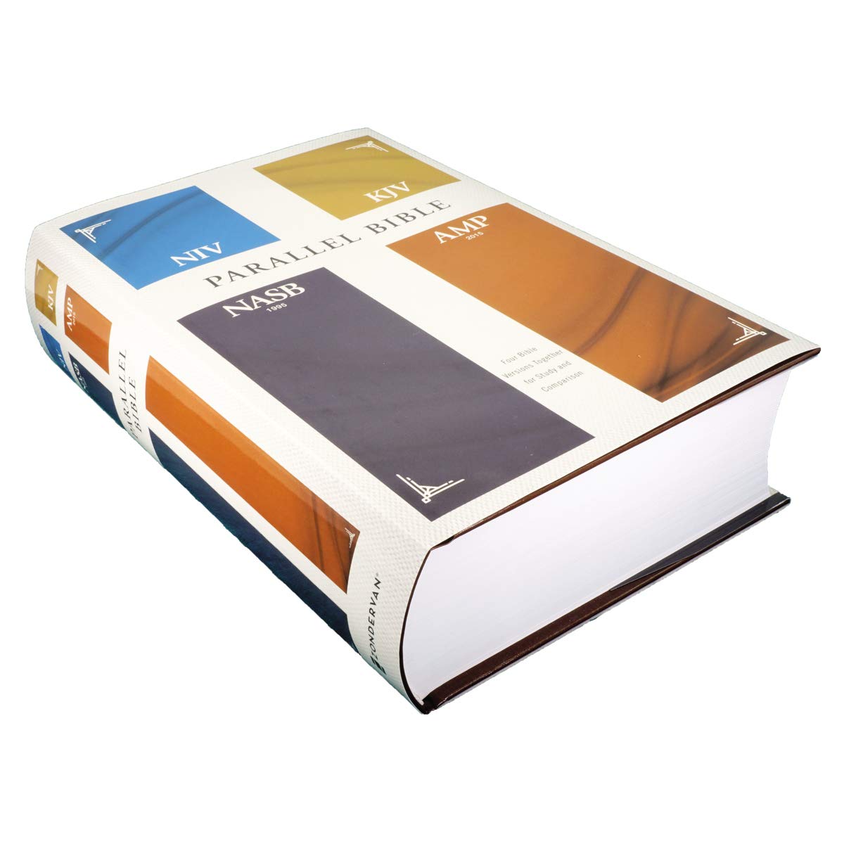 NIV, KJV, NASB, Amplified, Parallel Bible, Hardcover: Four Bible Versions Together for Study and Comparison NIV, KJV, NASB, Amplified, Parallel Bible, Hardcover: Four Bible Versions Together for Study and Comparison Hardcover