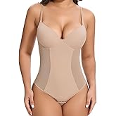JOYSHAPER Bodysuit with Built in Bra for Women Tummy Control Shapewear Backless Shapewear Top Slimming Body Shaper
