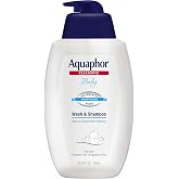 Aquaphor Baby Body Wash and Shampoo, 25.4 FL OZ | Tear Free Shampoo and Body Wash for Baby, Gently Cleanses, Non-Drying and Fragrance Free, Pediatrician Recommended Brand