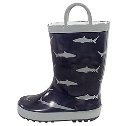 Hudson Baby Kids Rain Boots, Sharks, 12 US Unisex