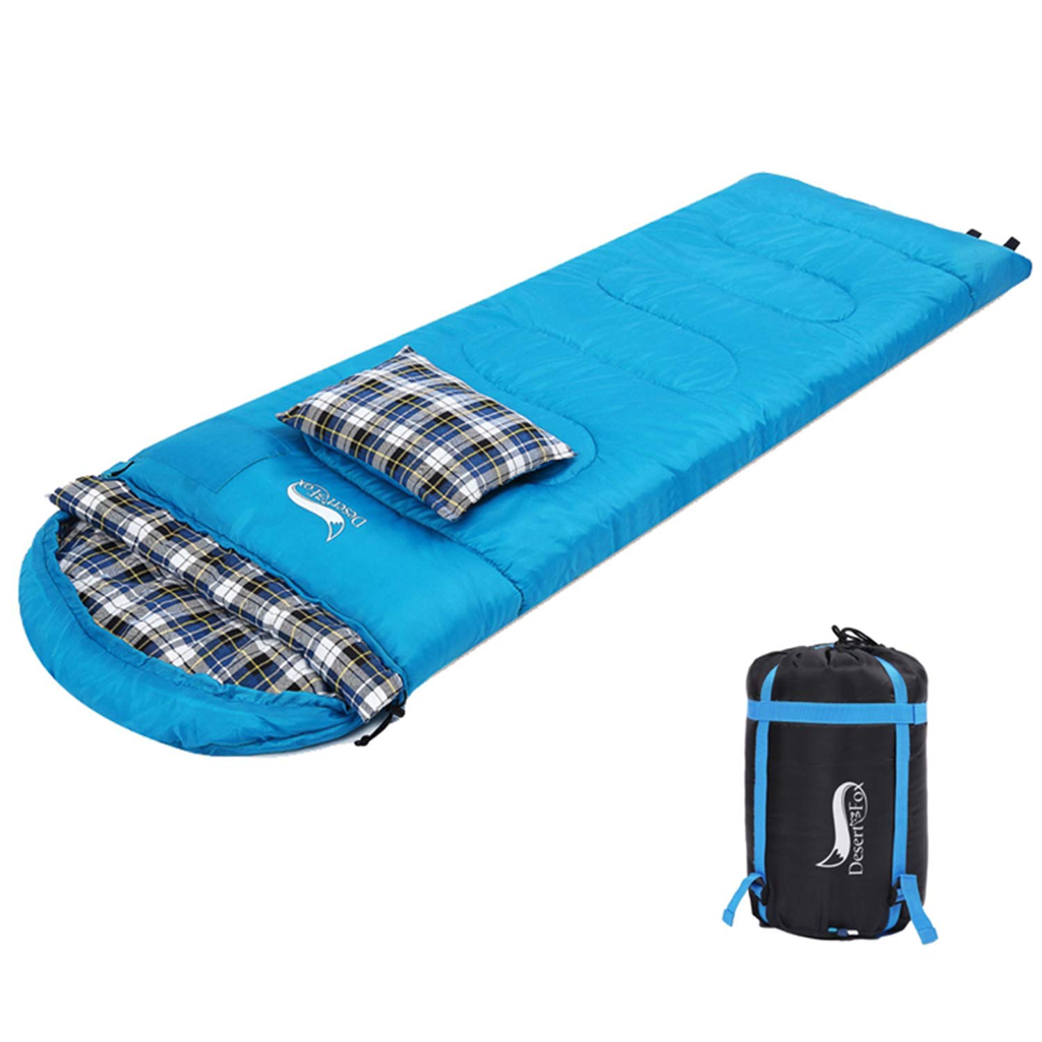 Desert Fox Cotton Flannel Sleeping Bags With Pillow