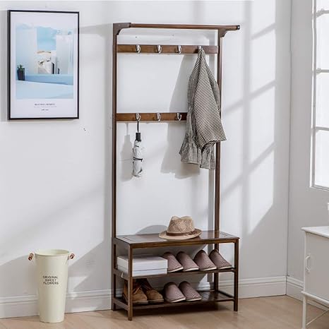 Mueble recibidor banco perchero | Percheros de pared, percheros de pie...