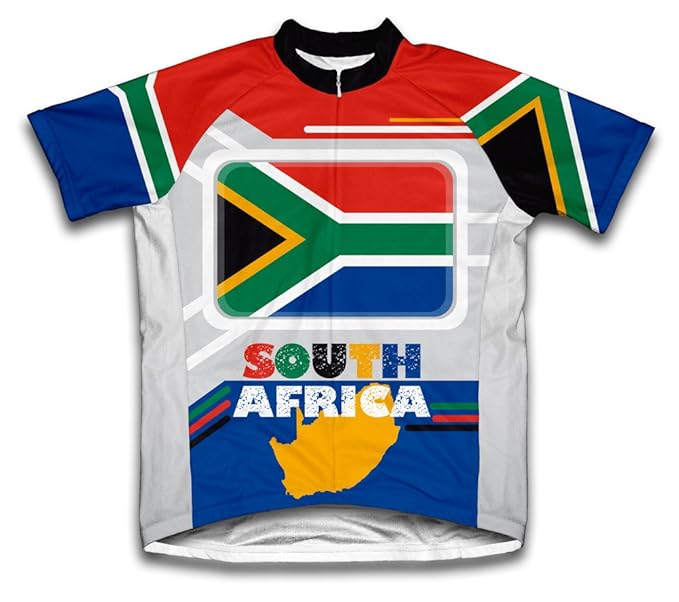 South Africa Short Sleeve Cycling Jersey for Women Clothing