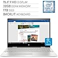 HP Envy X360 2-in-1 2019 Premium 15.6 FHD Touchscreen Laptop Computer, 4-Core Intel Core i7-8550U 1.8GHz, 32GB RAM, 1TB SSD, 