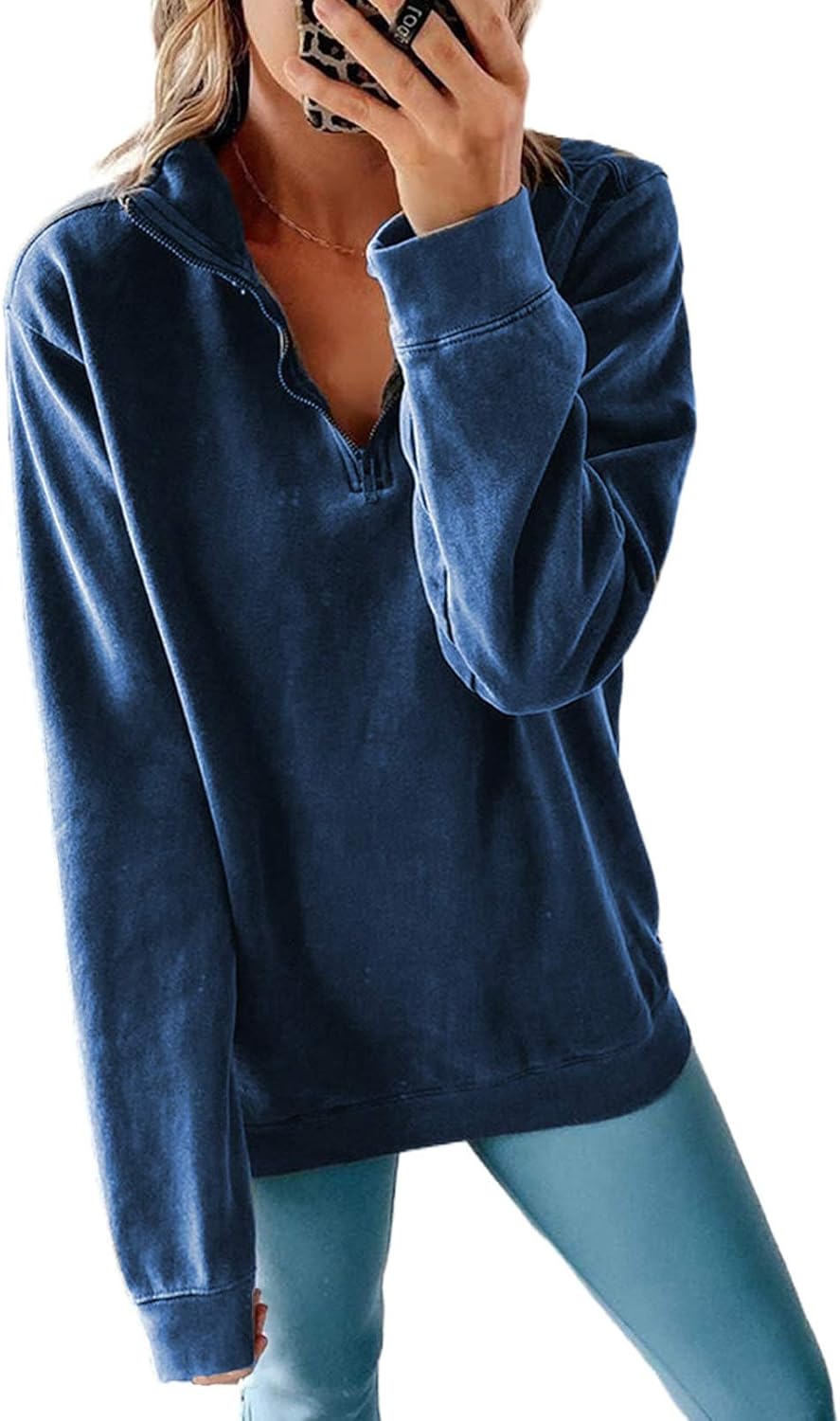 pullover mit rei�verschluss am kragen damen