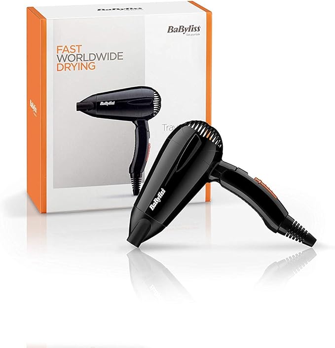 HIGH QUALITY BABYLISS 2000W TRAVEL COMPACT HAIR DRYER DUAL MULTI