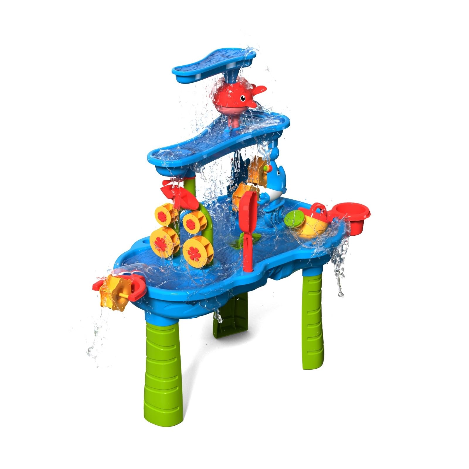 CozyBomB™ Water Table for Toddlers 3-5 | Outdoor Toys Water Play Table, Magnetic Fishing Toy Game, Summer Splash Pond Showers Sand Activity, Sensory Party Birthday Gift Kids Ages 4-8 9-12