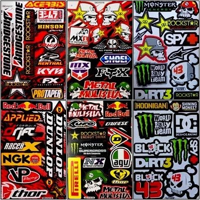 Decal Racing Sticker Rockstar Energy Drink Metal Mulisha Motocross ATV Motorcycle AZ44