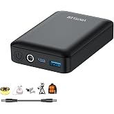 VINTELEIN Ultra-Compact Rechargeable DC 12V Battery Pack 15000mAh(57.75Wh) | DC5521 12V Output For Breast Pump/LED lights/Security Camera/Telescope/DIY Project, PD45W USB-C Power Bank for iPhone/iPad