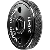 5/8"-11 Quick Release Angle Grinder Nut, Self-Locking Flange Nut, No Wrench Tool-Free for 4-1/2", 5", 7", 9" Angle Grinders