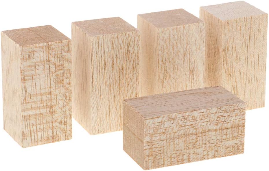 6 Holzwürfel 5x5x5 Cm - Natur Holzblöcke Zum Basteln Und Bemalen