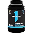 Rule One Proteins, R1 Whey Blend - 24g Fast-Acting Whey Protein Concentrates, Isolates, and Hydrolysates Per Serving, with Naturally Occurring EAAs and BCAAs (2 Pounds*, Campfire S'Mores)