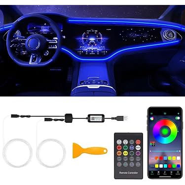 Strisce LED Colorate Per Auto 4 Pezzi – 36 LED Con Telecomando – IP65