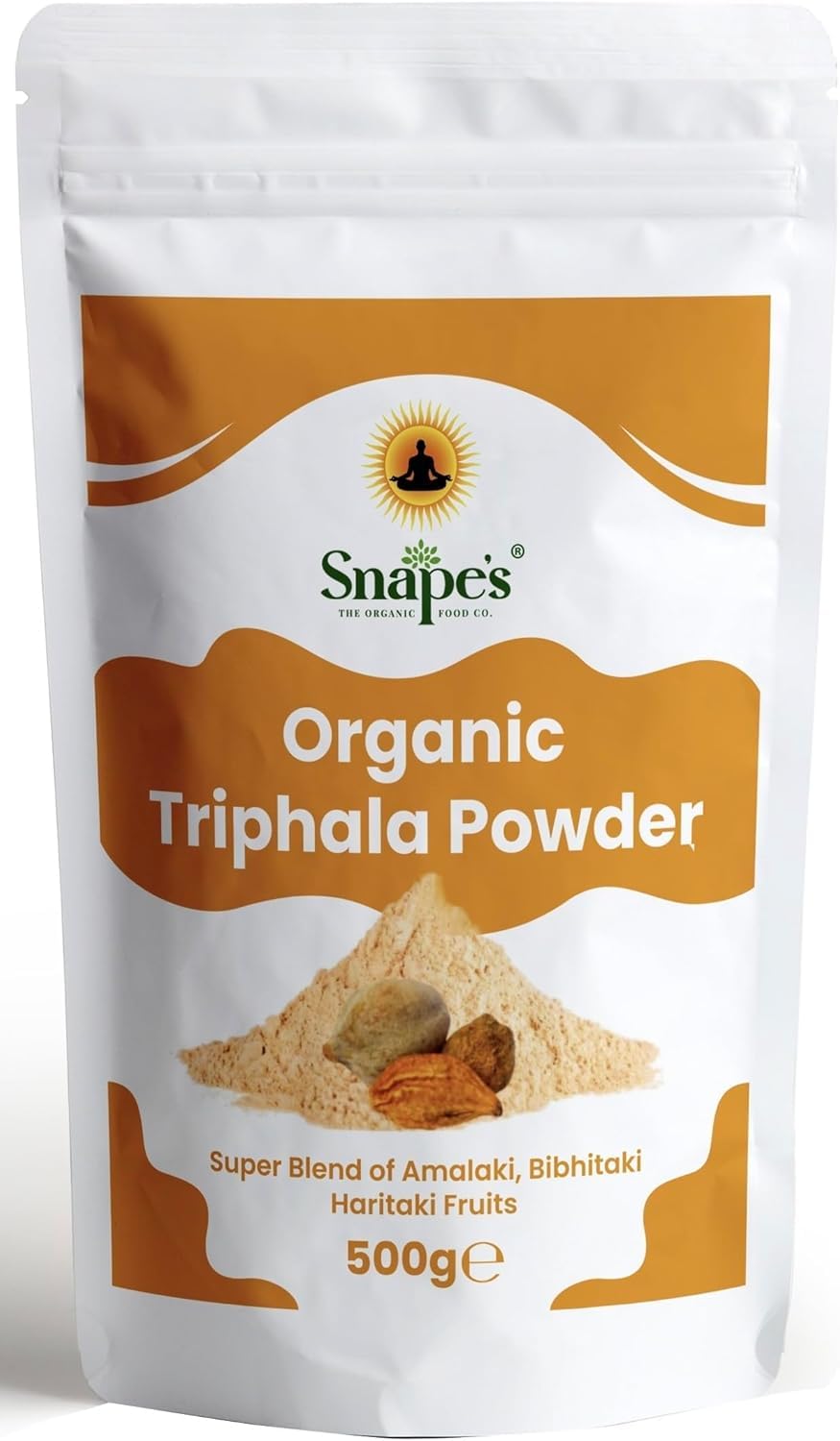 Snape's Organic Triphala Powder - 500 Grams - Gut Health, Digestion, Constipation Relief, Cleanse, Certified Organic