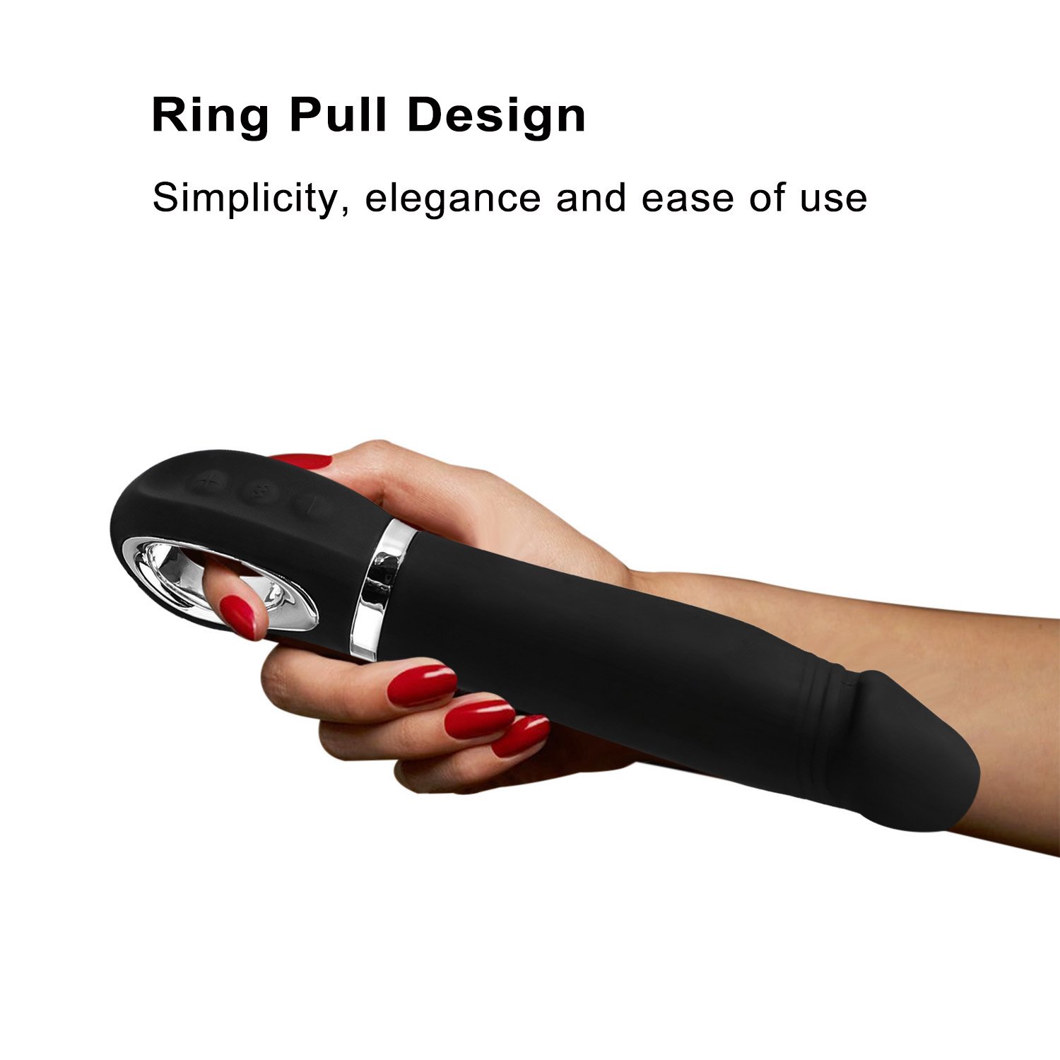 Vibratoren für Sie Klitoris und G-punkt Stimulation mit Stoßfunktion,James Love Silikon Dildo Rabbit Vibrator mit 10 Vibrationsmodi, Sexspielzeug für frauen und paare,Wasserdicht,leise (Schwarz)