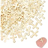UNICRAFTALE Metal Cross Charms Stainless Steel Cross Charms Pendants Tiny Small Cross Charm Small Hole Pendant Accessory for Necklace Bracelet Earring DIY Jewelry Making