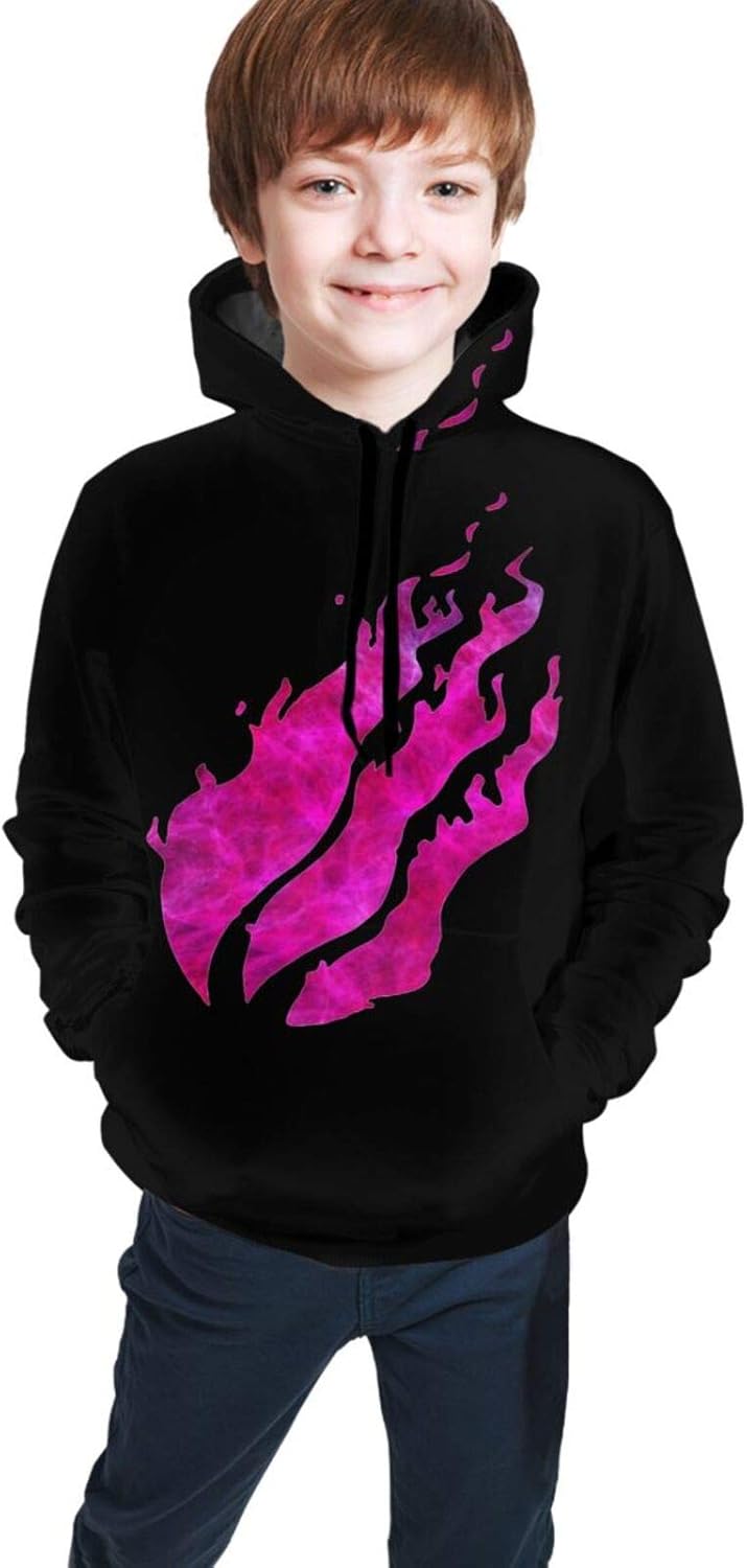 LOSIAN 3D Printed Children's Preston Fire Nation Playz Gamer Flame Pullover Hoodie Sweatshirt for Girls/Teen/Kid's/Boys: Clothing