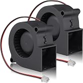 GDSTIME 6028 Blower 12V DC Brushless Cooling Fan 2-Pin 60mm x 28mm, 2-Pack | Squirrel Cage, Small Centrifugal Turbo Fans, for Humidifiers, 3D Printers, Car Audio Amplifiers, DIY Projects