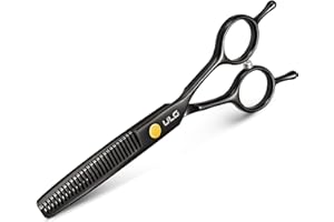 ULG Professional Thinning Shears for Hair Cutting - 6.5’’ Hair Thinning Scissors, Ultra Sharp Japanese Stainless Steel, Ergonomic Handle for Barbers, Stylists, Salon & Home Use, Black
