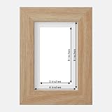 Fabian Clarke London 6x4 Modern Oak Photo Frame with White Mount 5x3 view 2