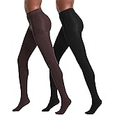 No nonsense Women's Super Opaque Control Top Tights 90 Denier Soft High Waist Pantyhose