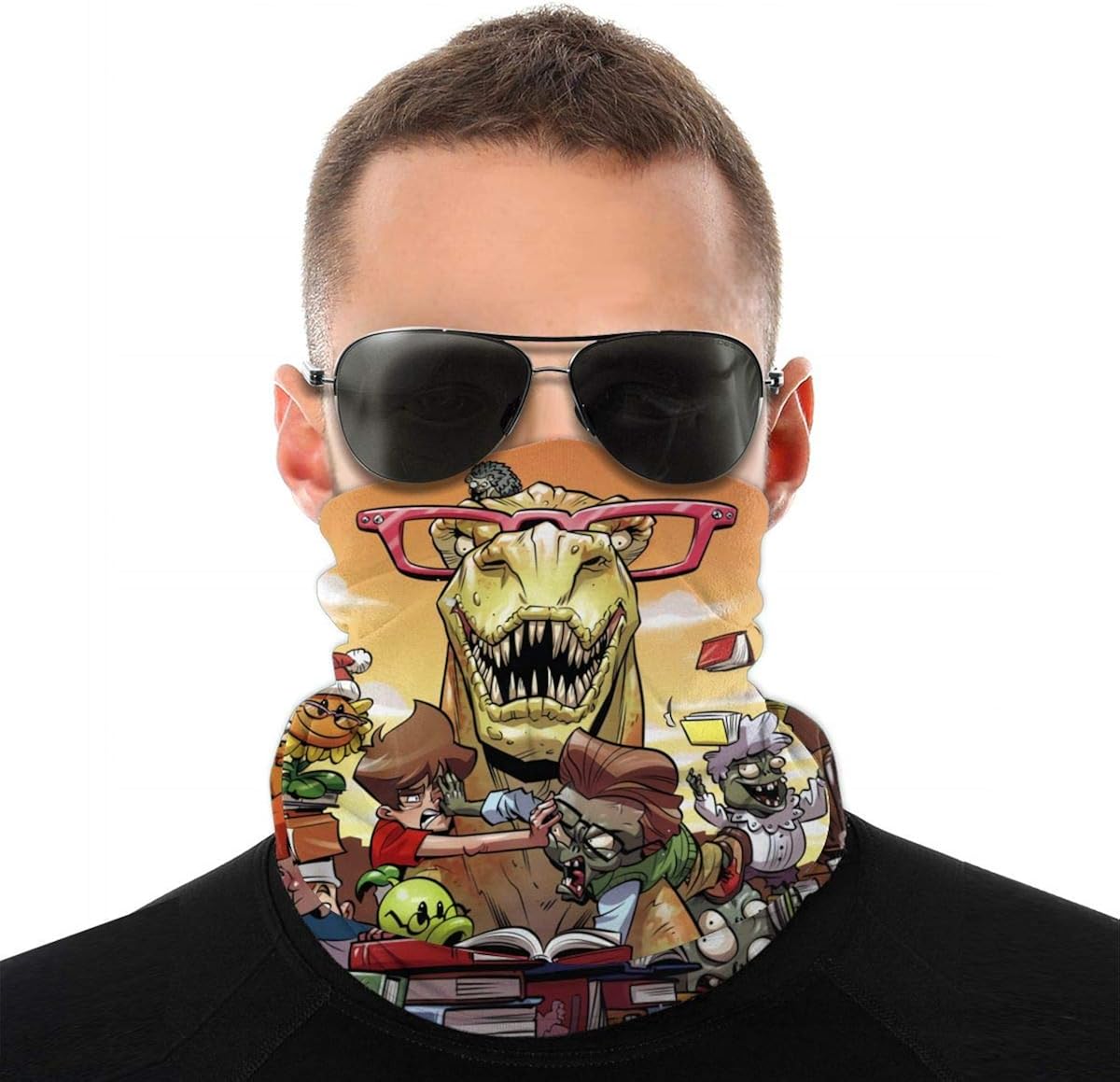 Scarf Sun UV Dust Protection For Unisex Headband Scarf Half Face Neck Gaiter Wrist Band Headwrap Neckerchief Balaclava Bonnet Bandana-Plants Vs Zombies