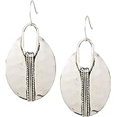 SPUNKYsoul Boho Earrings for Women Gold Silver Copper Dangle Oval or Round Ethnic Trendy Western Hammered Gift Handmade Mixed Metal African Jewelry