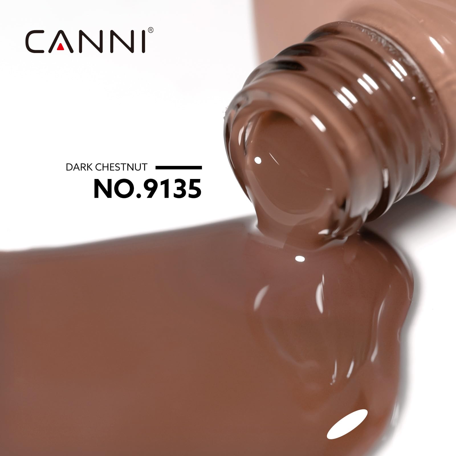 Canni Brown Gel Nail Polish, Chocolate Brown Color, High Gloss Soak Off Uv Gel Nail Polish for French Nail Manicure Salon DIY - Image 2