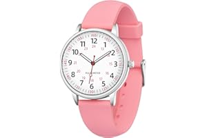 IBSO Women Watch for Nurse Easy to Read Dial Wristwatches Silicone Band Water Resistant Watches Second Hand and 24 Hour