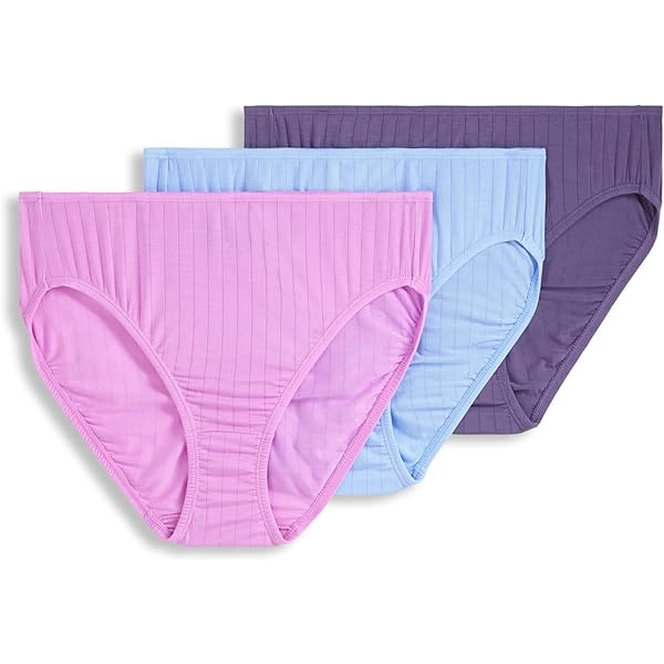 Jockey Biancheria intima da donna super morbida hipster - Confezione da 3, Rametto floreale blu stratificato/polvere di stelle blu/mare azzurrite, 8