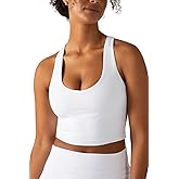 YITTY Active Bra Tank Tops for Women, Longline Sports Bra Tank Built-in Bra, Removable Cups, Low Impact for Yoga Workout, Gym