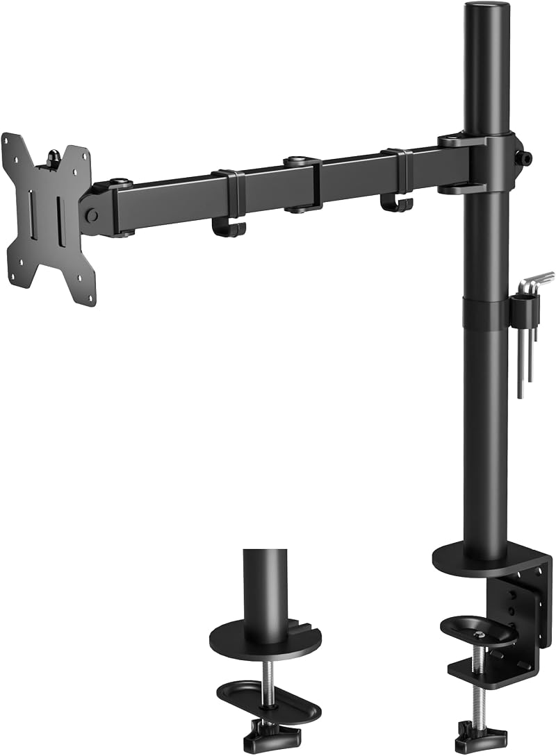 BONTEC Single Monitor Arm Desk Mount 13-32 Inch 10kg 75x75/100x100