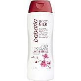 Babaria Anti Stretch Marks Body Milk - Moisturizing and Hydrating Effects - Infused with Sweet Almond Oil and Vitamin E - Reduces Appearance of Wrinkles - Suitable for All Skin Types - 16.6 oz