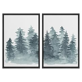 SIGNWIN 2 Piece Framed Canvas Wall Art Nordic...