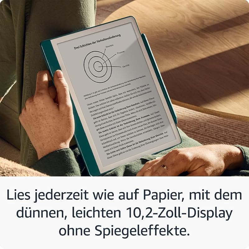 Kindle Scribe (64 GB) – Neuartiges Display mit gleichmäßigem Rahmen | Schreib einfach in Bücher und Dokumente | Mit Notizbuchzusammenfassung | Mit Premium-Eingabestift | – Anthrazit