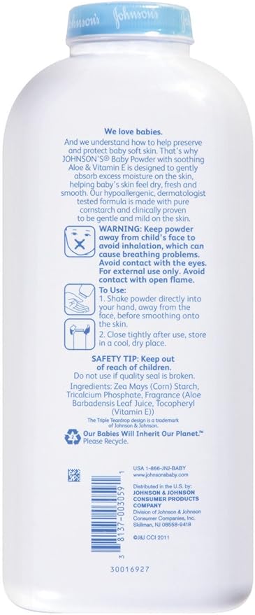 johnson's baby powder soothing aloe & vitamin e