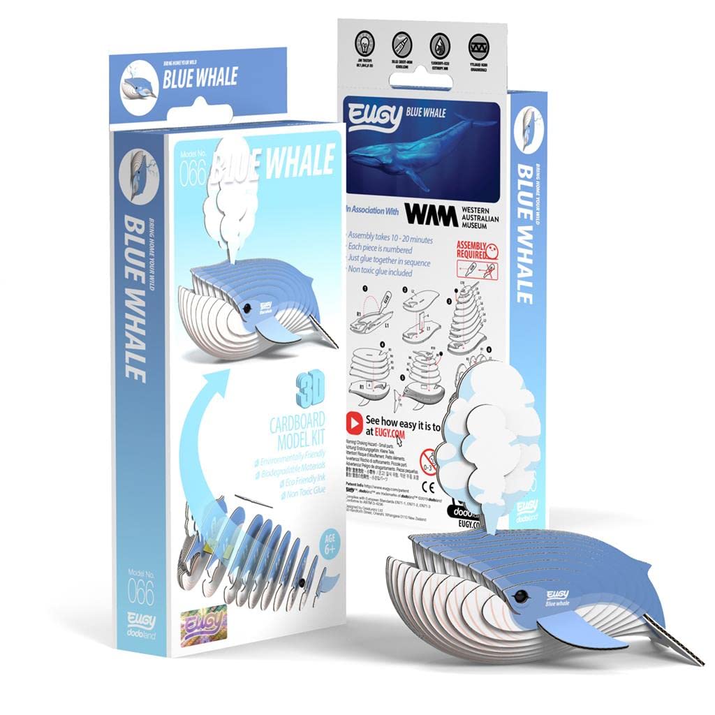 EUGY Eco-Friendly 3D Paper Puzzle (Whale)