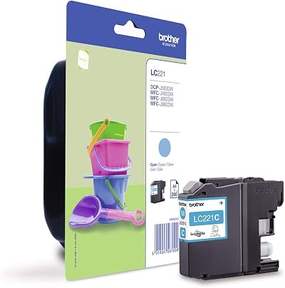 Brother LC221C Cyan Inkjet Cartridge Standard Yield Single Pack
