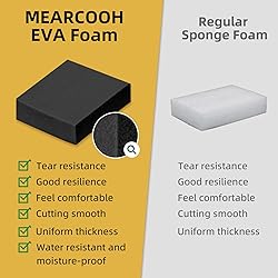 MEARCOOH 15mm Thick Black Eva Foam Cosplay Sheets