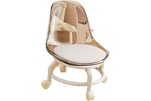 XUSIJAKQ1 Low Rolling Stool with Wheels Backrest Comfortable Seat Home Office Settings Pulley Stool Barber Shop Kitchen Fitne