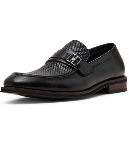 Amazon.com | Steve Madden Mens Mammoth Dress Loafer, Black Leather