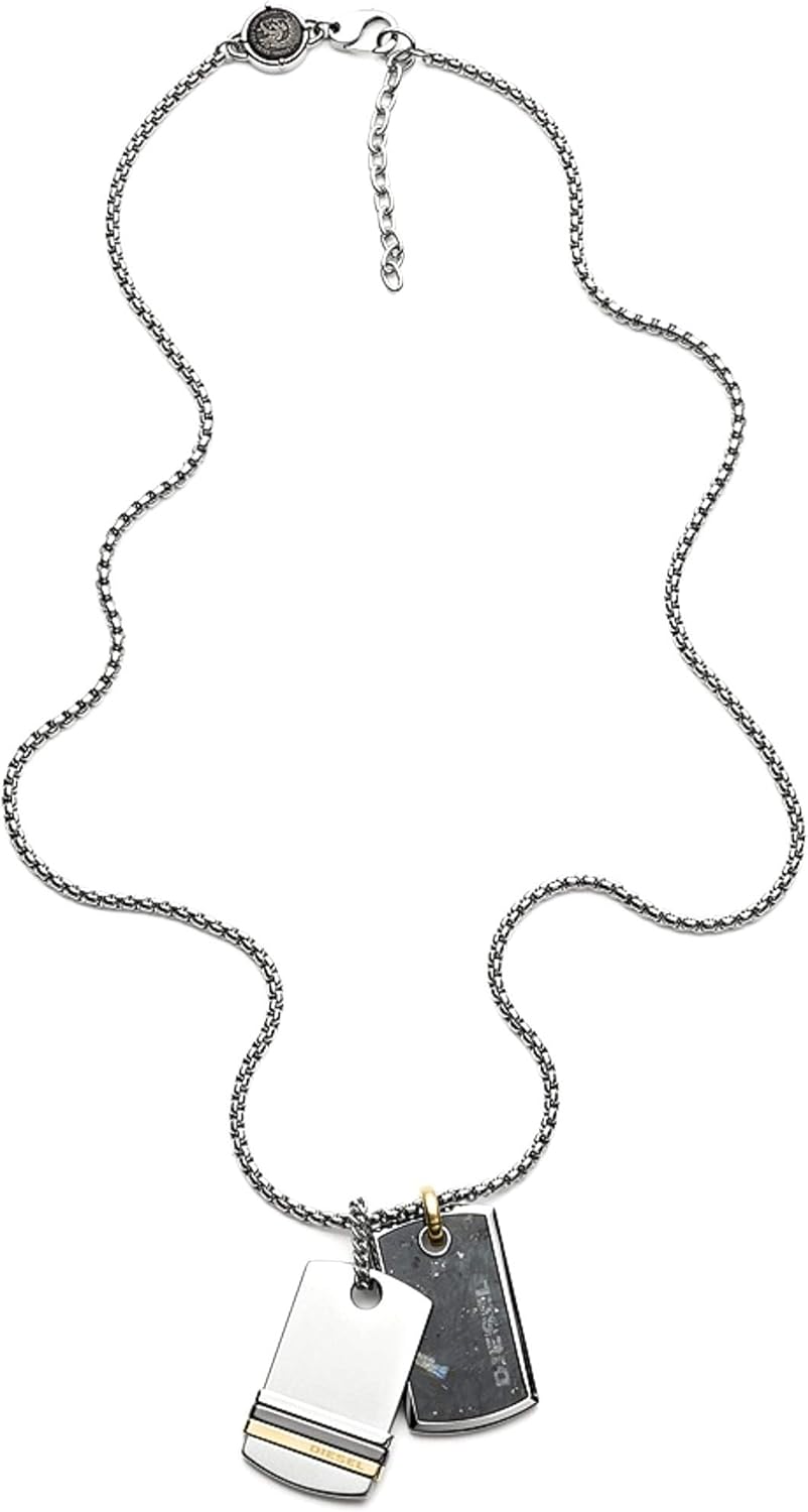 diesel dog tag necklace