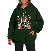 Halloween Sweatshirt for Women Spooky Ghost Hoodie Magic Kingdom Pullover Tops Fall Holiday Long Sleeve Shirt