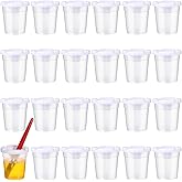 24 Packs No Spill Paint Cups with Lids Reusable Plastic Paint Water Cup for Painting, School, Classroom, Art Crafts Supplies