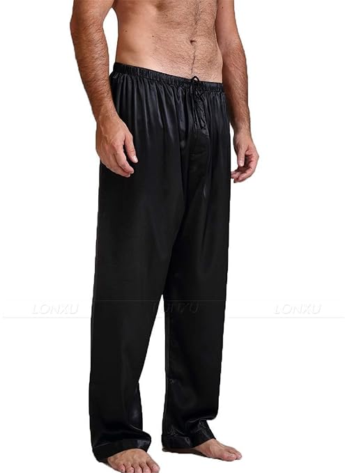 Smilesi 2018 heiße populäre Männer Silk Satin Pyjamas Pyjamas Hosen Schlaf Bottoms Nachtwäsche