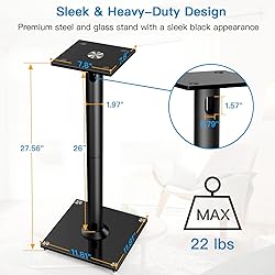 PERLESMITH Universal Floor Speaker Stands 26 Inch