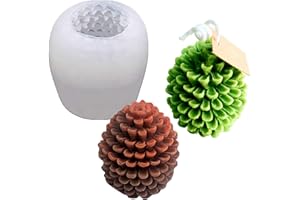 ZQYSING Christmas Pinecone Candle Mold, 3D Pinecone Silicone Mold for Candle Making Aromatherapy Wax Epoxy Resin Casting Soap Christmas Gift Home Decor